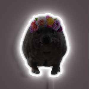 Rock Hyrax Flower Crown RGB Neon Sign