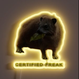 Rock Hyrax Photo Certified Freak Cute Vampire Potato RGB Neon Sign