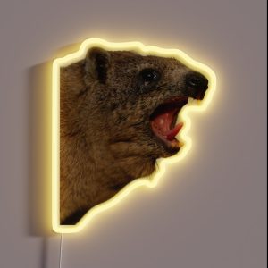 Rock Hyrax Screaming Awawa Dassie Cute Vampire Potato RGB Neon Sign