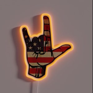 Rock On America RGB Neon Sign
