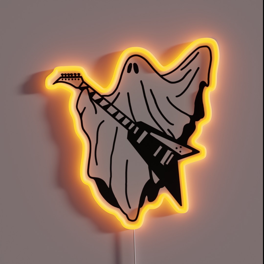 ROCK ON Sheet Ghost RGB Neon Sign ROCK ON Sheet Ghost RGB Neon Sign