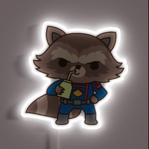 Rocket Cartoon RGB Neon Sign