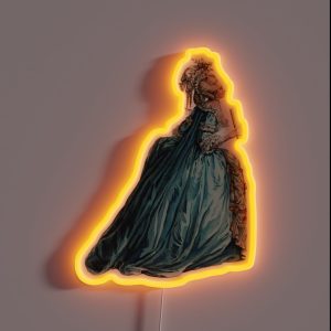 Rococo Lady Fashion Illustration RGB Neon Sign