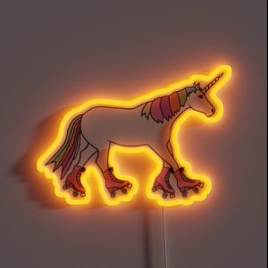 Rollerblading Unicorn RGB Neon Sign