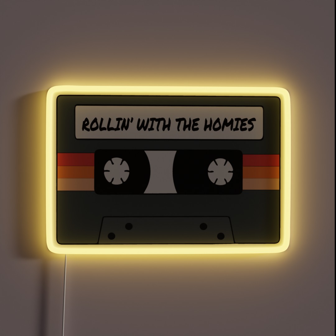 Rollin With The Homies RGB Neon Sign Rollin With The Homies RGB Neon Sign