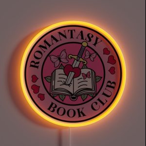 Romantasy Book Club Bookish Pink RGB Neon Sign
