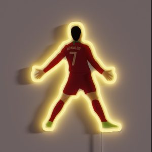 Ronaldo World Cup Celebration RGB Neon Sign