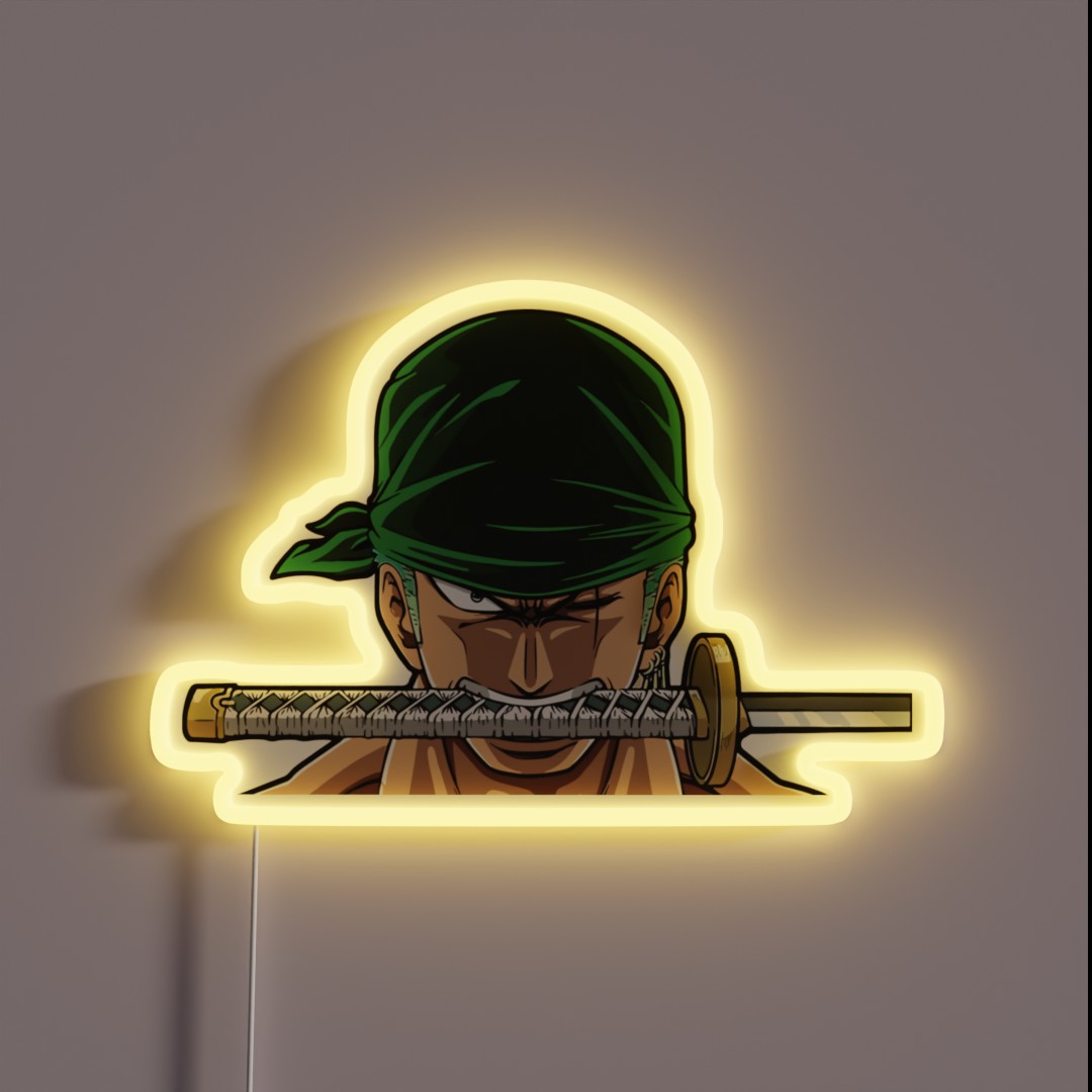 Roronoa Zoro One Piece Peeker RGB Neon Sign Roronoa Zoro One Piece Peeker RGB Neon Sign