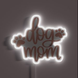 Rose Gold Dog Mom RGB Neon Sign Rose Gold Dog Mom RGB Neon Sign