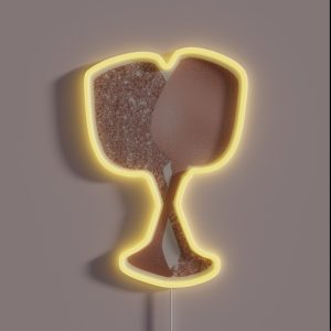 Rose Gold Girly Wine Glasses RGB Neon Sign