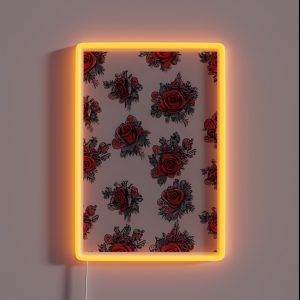 Rose Pattern RGB Neon Sign Rose Pattern RGB Neon Sign