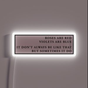 Roses Are Red Violets Are Blue It Don T Always Be Like That But Sometimes It Do RGB Neon Sign