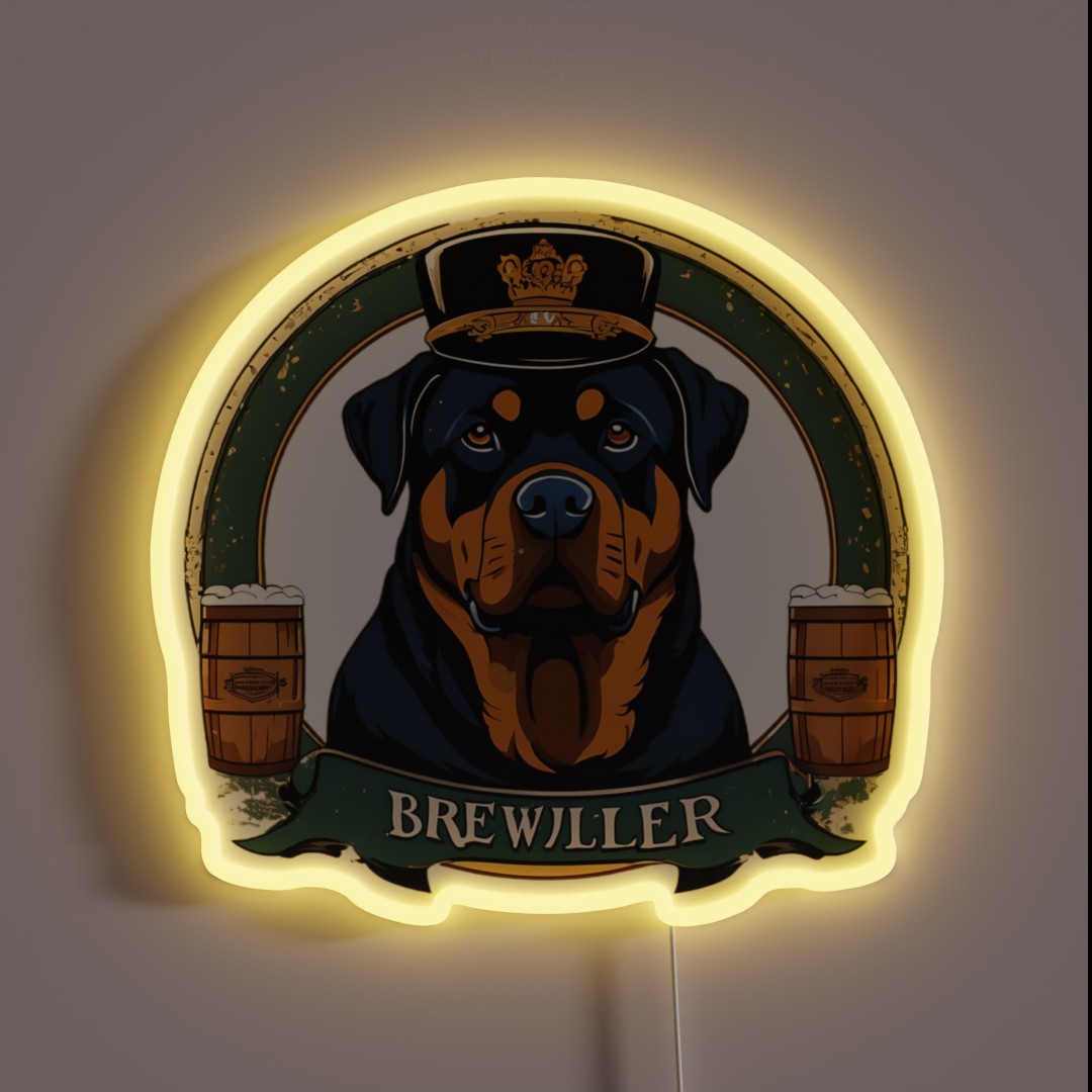Rottweiler Brewmaster RGB Neon Sign Rottweiler Brewmaster RGB Neon Sign