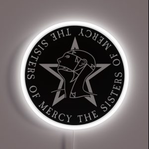Round Text Logo Goth The Sisters Of Mercy RGB Neon Sign