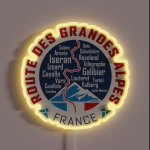 Route Des Grandes Alpes V4 RGB Neon Sign Route Des Grandes Alpes V4 RGB Neon Sign