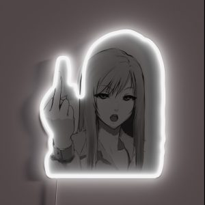 Rude Anime Girl RGB Neon Sign