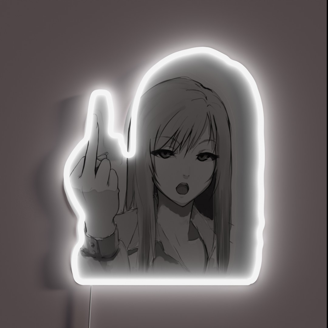 Rude Anime Girl RGB Neon Sign Rude Anime Girl RGB Neon Sign