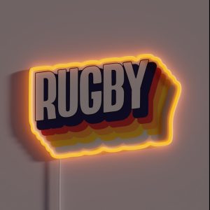 Rugby RGB Neon Sign