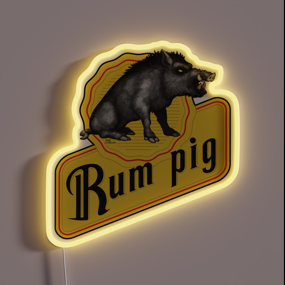 Rum Pig RGB Neon Sign Rum Pig RGB Neon Sign