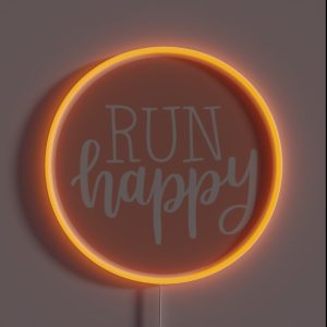Run Happy RGB Neon Sign
