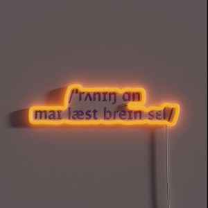 Running On My Last Brain Cell But In IPA Galaxy RGB Neon Sign