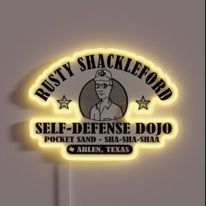 Rusty Shackleford Self Defense Dojo Pocket Sand RGB Neon Sign