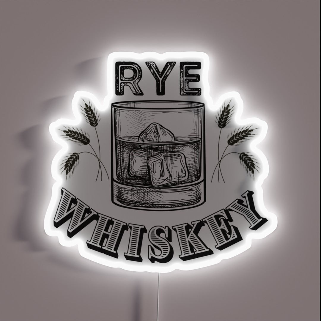 Rye Whiskey Rye Whiskey RGB Neon Sign Rye Whiskey Rye Whiskey RGB Neon Sign