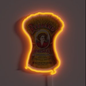Ryeland Whiskey Ryeland Distilling Co Louisville Kentucky RGB Neon Sign