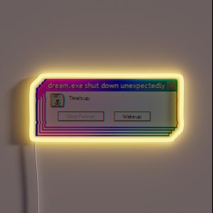 S L E E P F O R E V E R Error Message RGB Neon Sign
