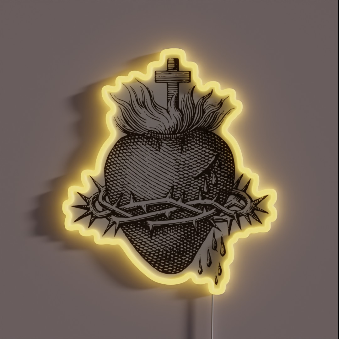 Sacred Heart Of Jesus RGB Neon Sign Sacred Heart Of Jesus RGB Neon Sign