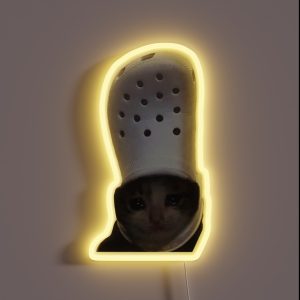 Sad Cat Croc RGB Neon Sign