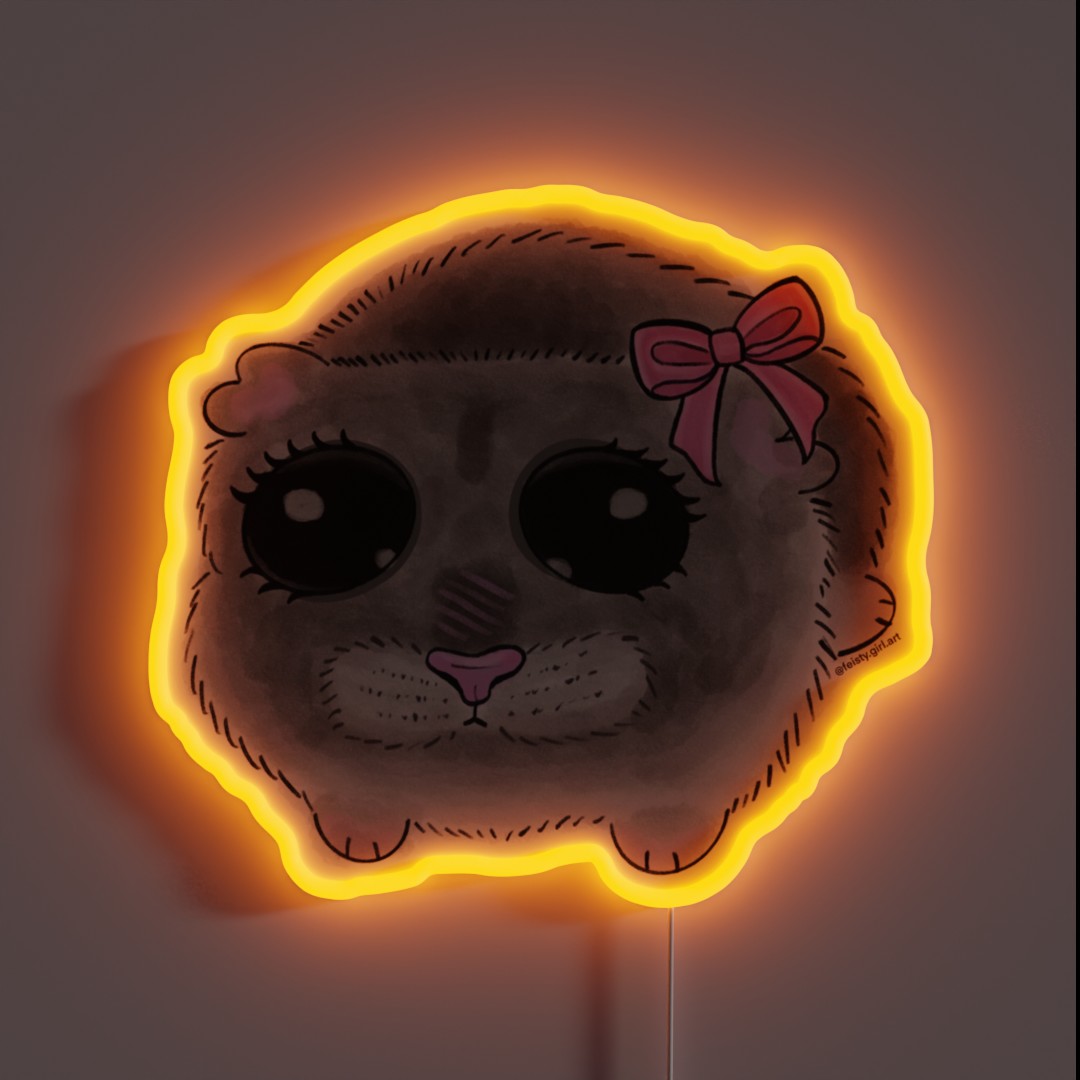 Sad Girl Hampster RGB Neon Sign Sad Girl Hampster RGB Neon Sign