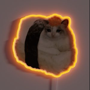 Sad Sushi Cat RGB Neon Sign