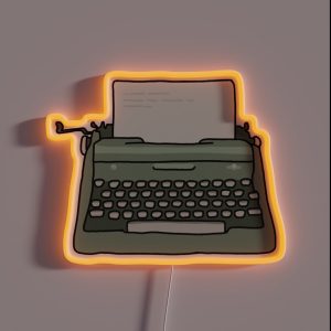Sage Green Typewriter RGB Neon Sign Sage Green Typewriter RGB Neon Sign