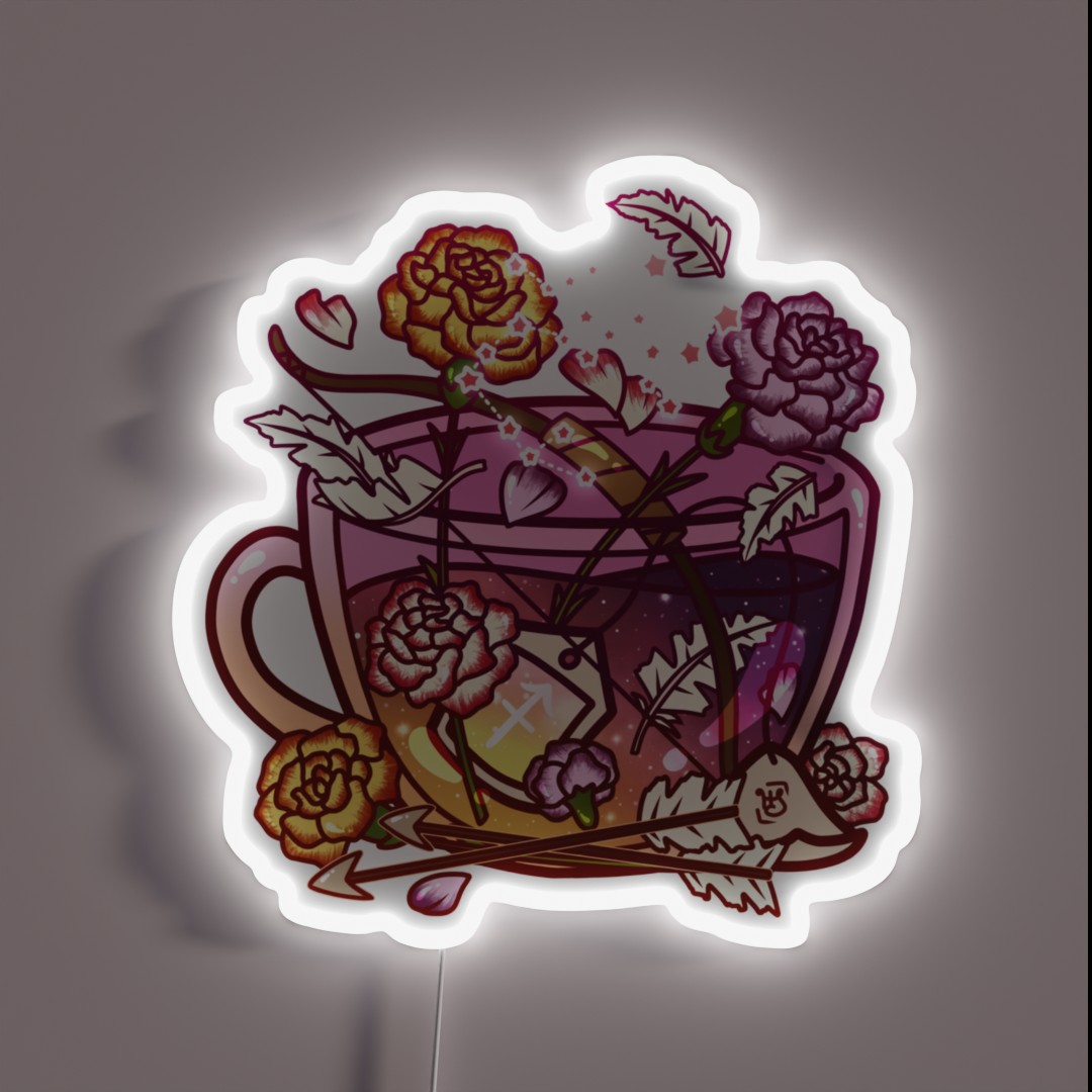 Sagittarius Zodiac Teacup RGB Neon Sign Sagittarius Zodiac Teacup RGB Neon Sign