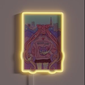 Sailor Moon Aesthetic RGB Neon Sign Sailor Moon Aesthetic RGB Neon Sign