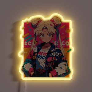 Sailor Moon Bubble Colors RGB Neon Sign