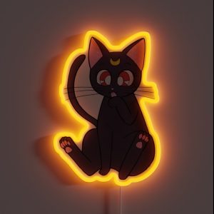 Sailor Moon Cat Luna RGB Neon Sign