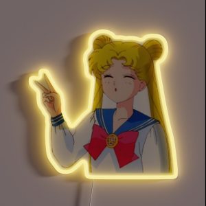 Sailor Moon Cute Pose RGB Neon Sign