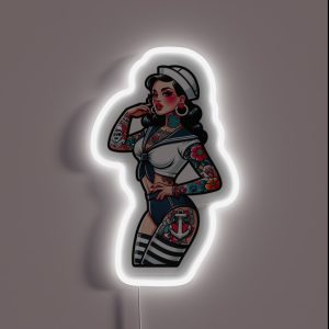 Sailor Pin Up RGB Neon Sign