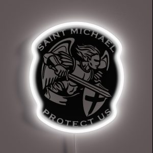 Saint Michael St Michael The Archangel RGB Neon Sign Saint Michael St Michael The Archangel RGB Neon Sign