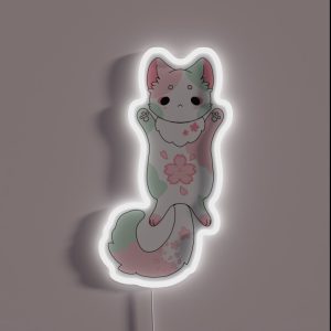 Sakura Flower Kawaii Neko RGB Neon Sign Sakura Flower Kawaii Neko RGB Neon Sign