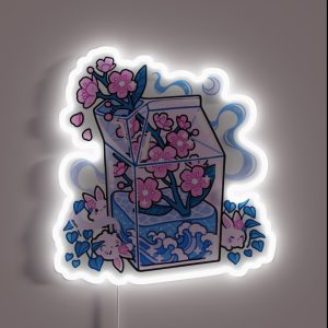 Sakura Milk Box RGB Neon Sign