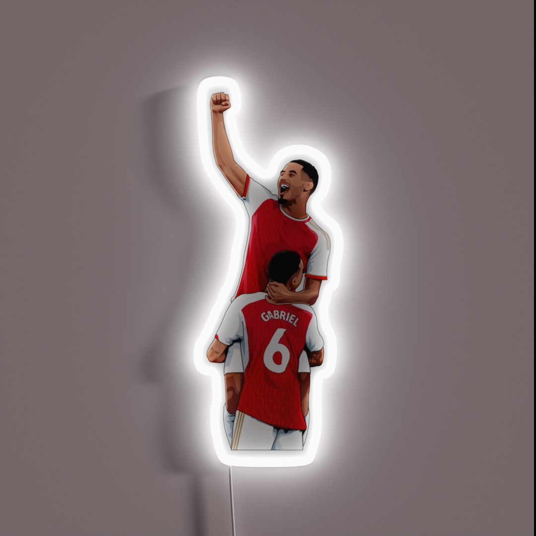 Saliba And Gabriel Arsenal RGB Neon Sign Saliba And Gabriel Arsenal RGB Neon Sign