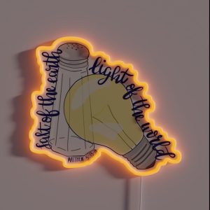 Salt And Light Bible Verse Christian Scripture RGB Neon Sign Salt And Light Bible Verse Christian Scripture RGB Neon Sign