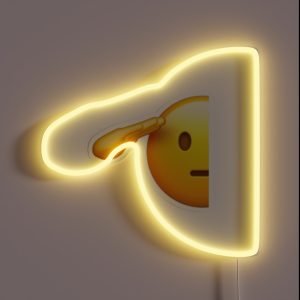 Salute Emoji RGB Neon Sign