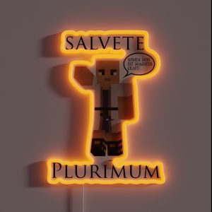 Salvete Plurimum Nomen Mihi Est Magister Craft RGB Neon Sign Salvete Plurimum Nomen Mihi Est Magister Craft RGB Neon Sign