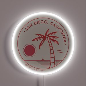 San Diego California RGB Neon Sign