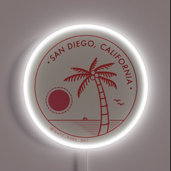 San Diego California RGB Neon Sign