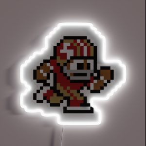 San Francisco 49ers Tecmo Super Bowl Football Player RGB Neon Sign